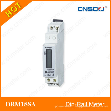 Single Phase Kwh DIN Rail Meter with LCD Display and Pulse Output